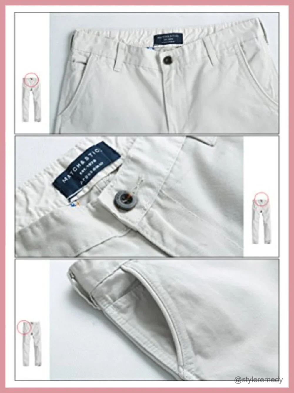 Tapered Flat Front Chino Pants – 100% Cotton 5-Pocket